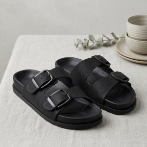Sandale mit Schnallen " LS373 " / schwarz Art. 10206