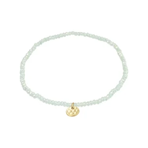 INDIE bracelet green, gold-plated