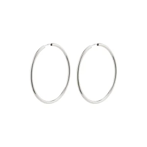 APRIL medium-size hoop earrings silver-plated