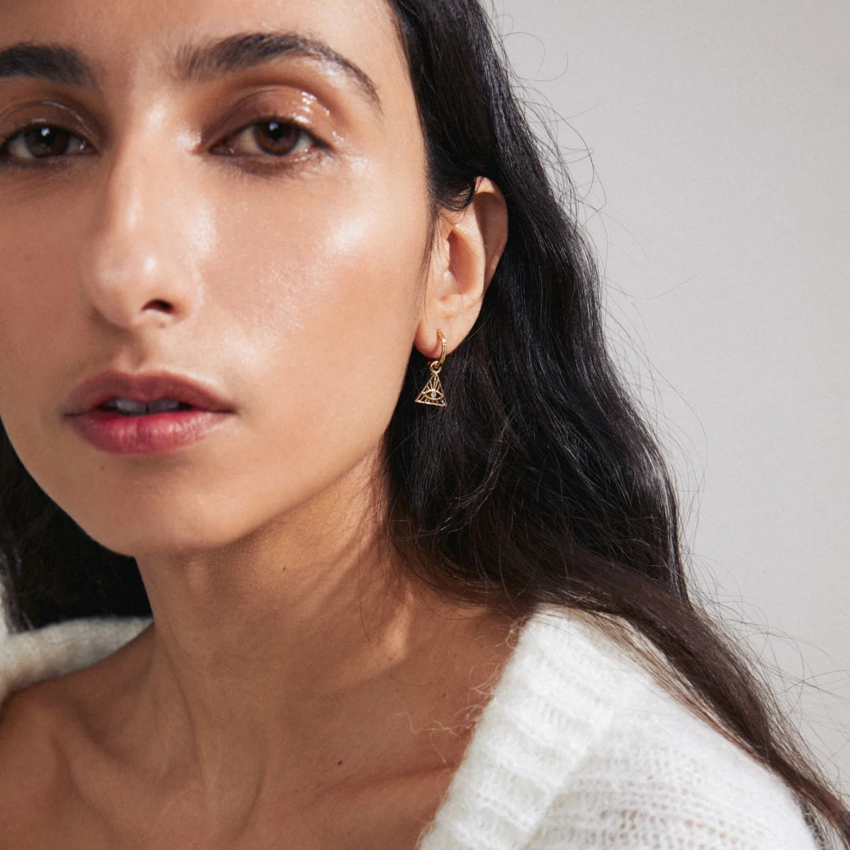 SIBYLLA single earring gold-plated – Bild 3