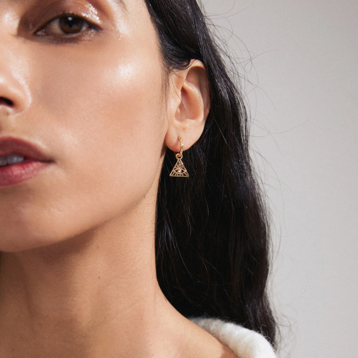 SIBYLLA single earring gold-plated – Bild 4