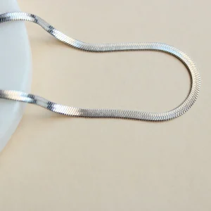 Fußkettchen in Silber aus Edelstahl, Schlangenkette