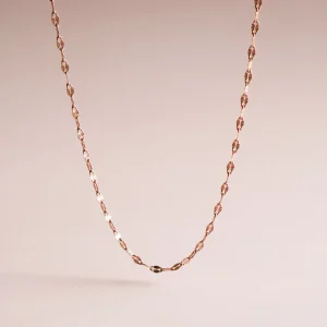 Funkelnde Halskette in Roségold aus Edelstahl